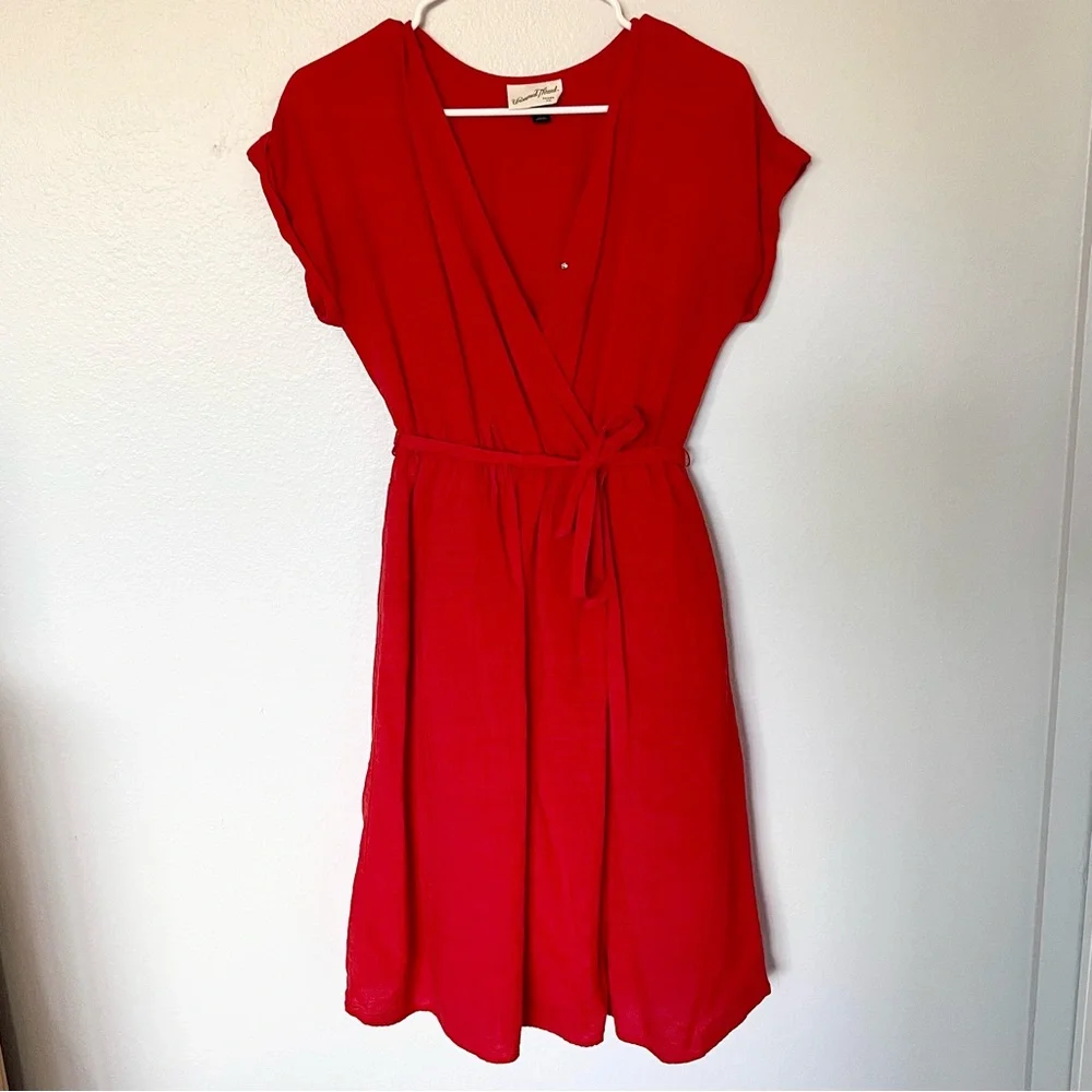 Universal Thread | Red Wrap Dress - Picture 3 of 6